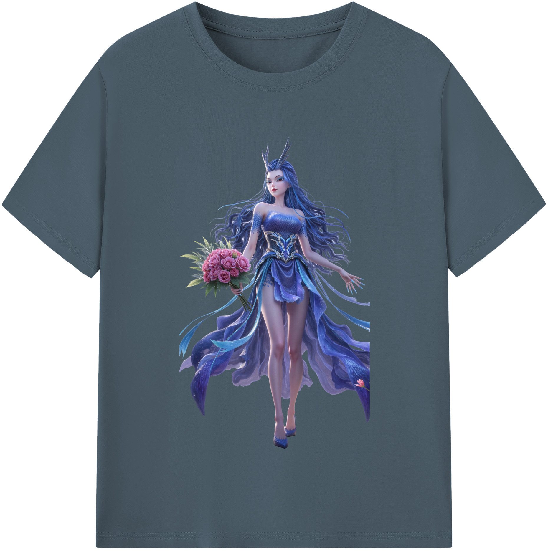 （画像用） Ne Zha 2 ナタ 魔童の大暴れ 綿100％半袖Tシャツ（フロントプリント）